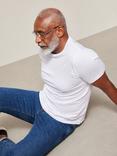 John Lewis Supima Cotton Regular Fit Crew Neck T-Shirt, White