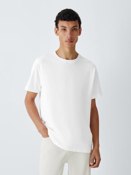 John Lewis Supima Cotton Regular Fit Crew Neck T-Shirt, White