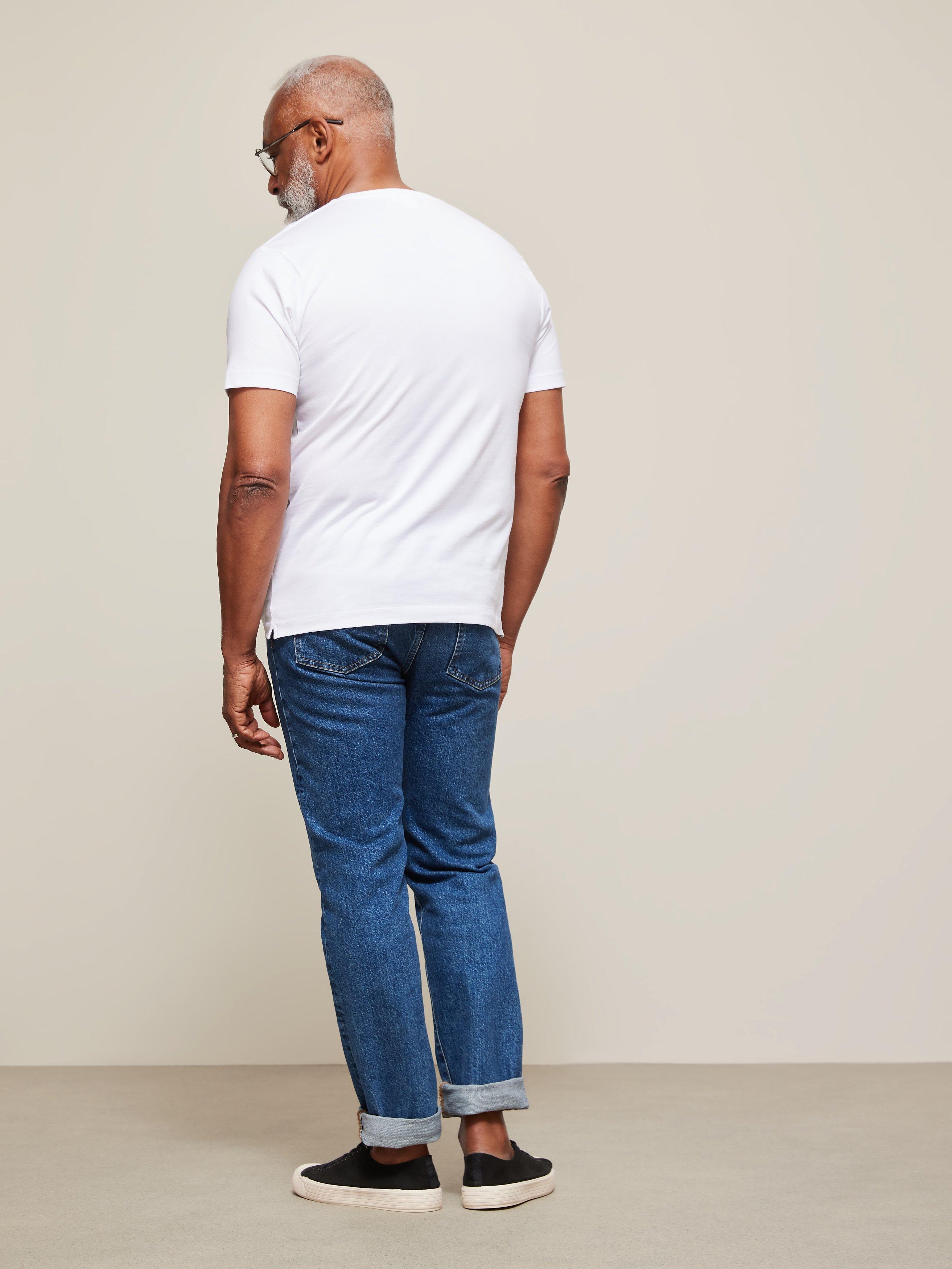 Product image 2 of 5, which shows John Lewis Supima Cotton Jersey Crew Neck T-Shirt, White, S
