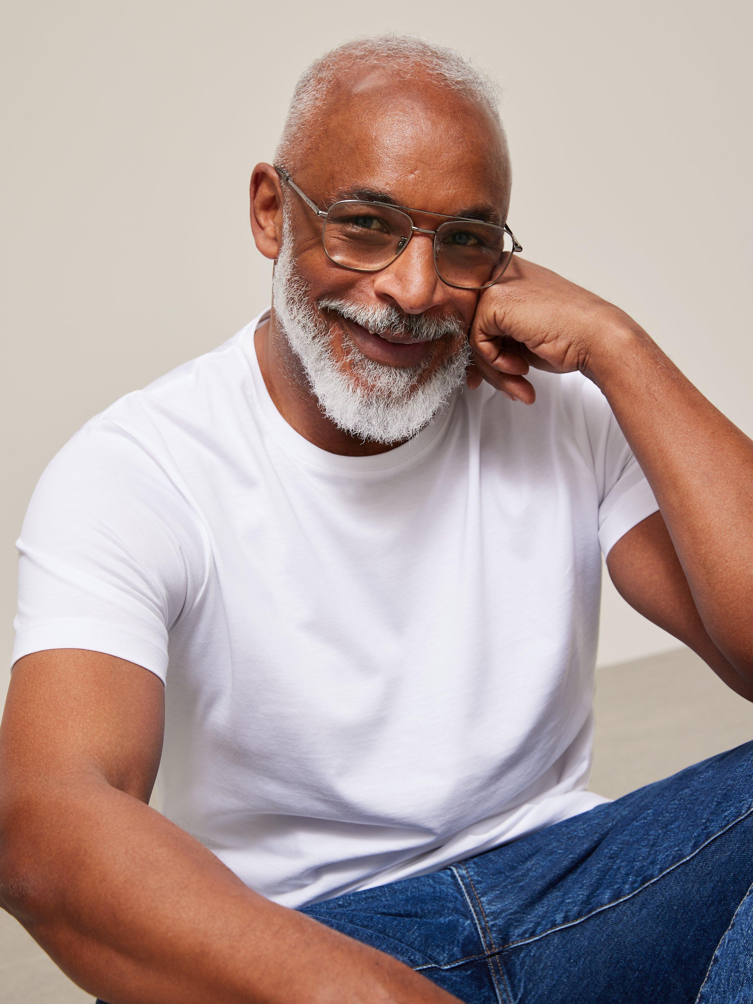 Product image 5 of 5, which shows John Lewis Supima Cotton Jersey Crew Neck T-Shirt, White, S