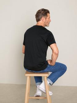 John Lewis Supima Cotton Regular Fit Crew Neck T-Shirt - view 2, Black