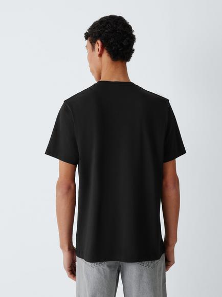 John Lewis Supima Cotton Regular Fit Crew Neck T-Shirt - view 2, Black