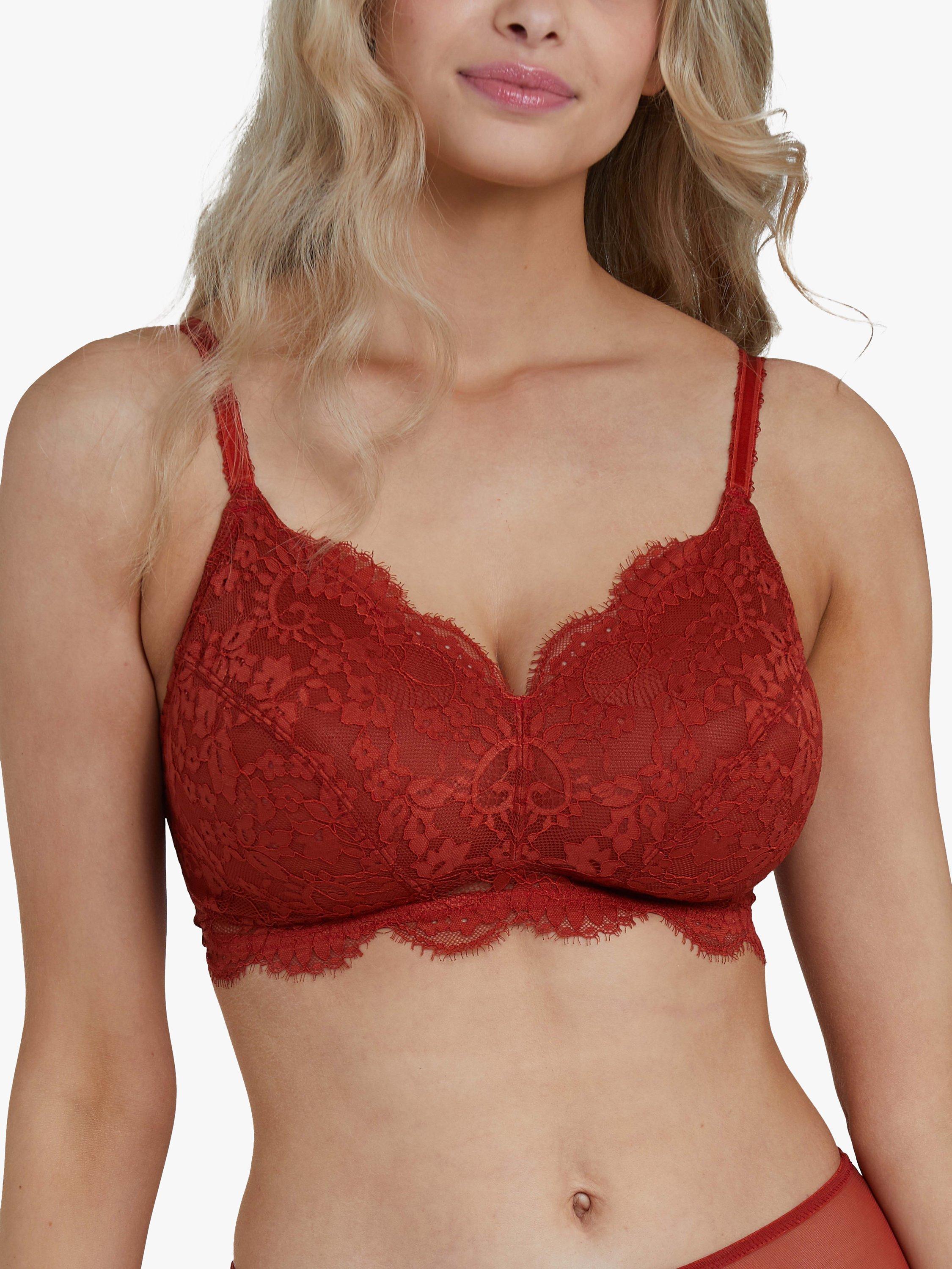 Deja Day Emma Petal Design Non Wired Bra, Ginger