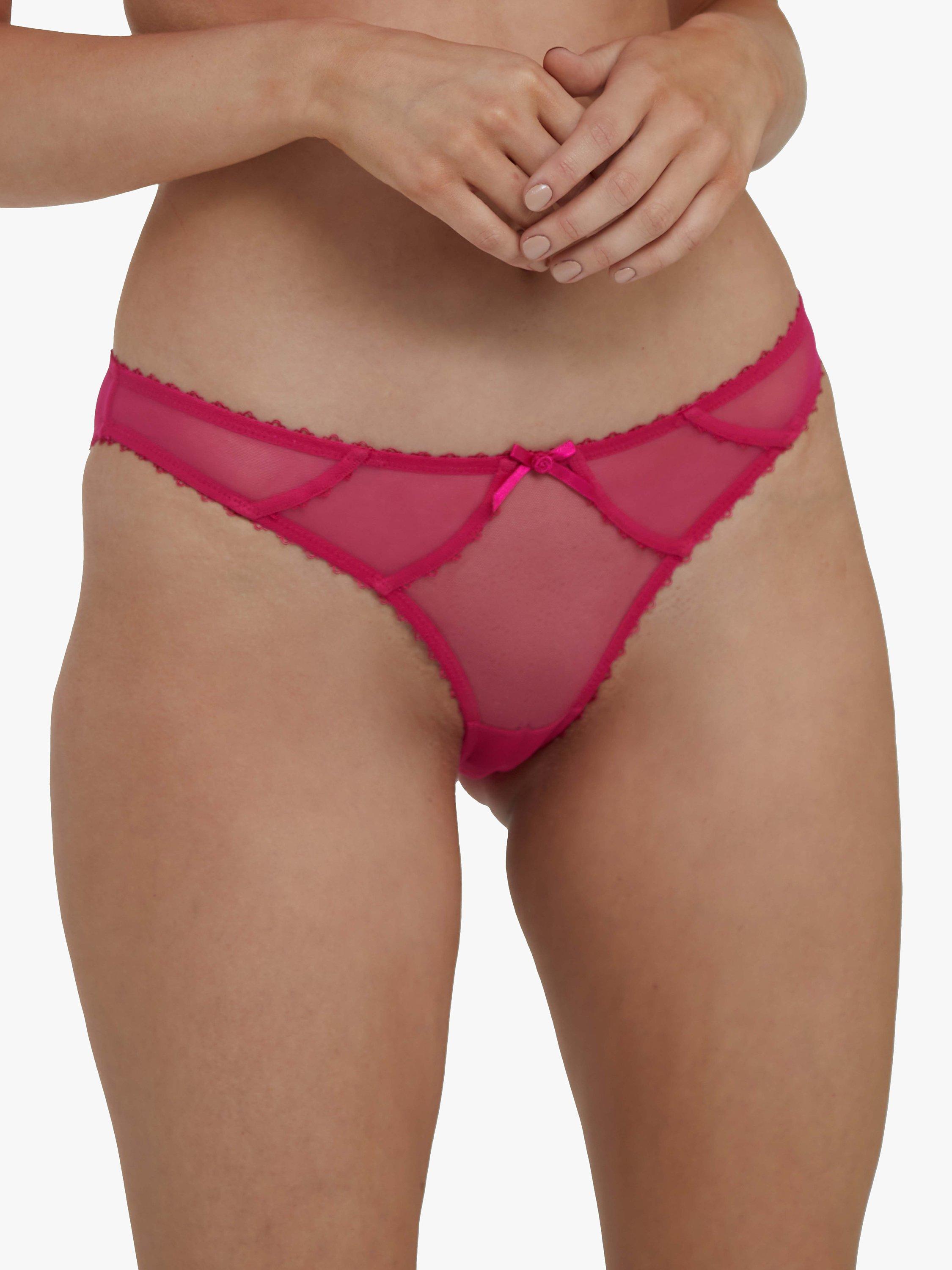 Deja Day Grace Brazilian Knickers, Hot Pink