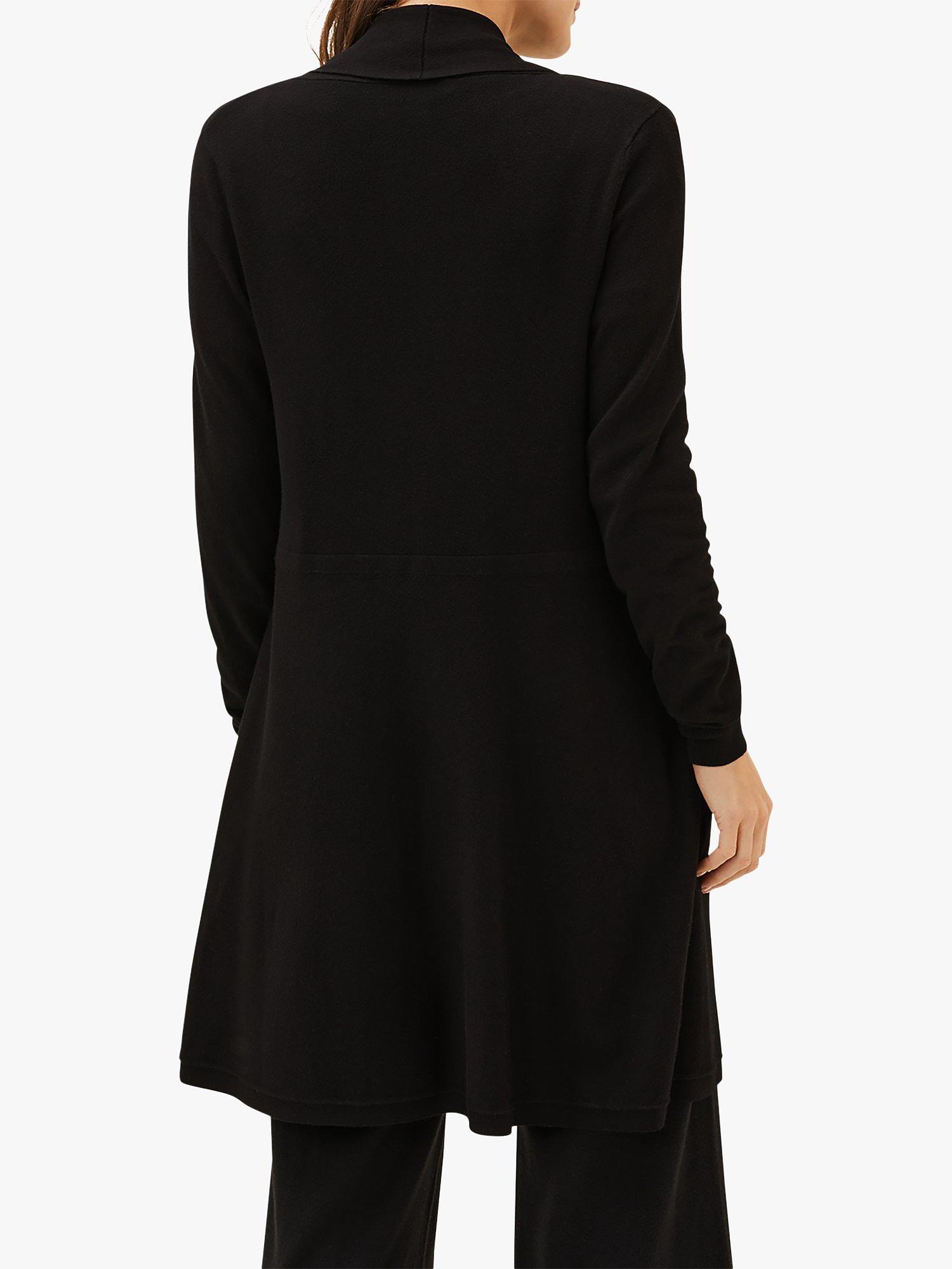 Phase Eight Lili Longline Cardigan, Black, 8