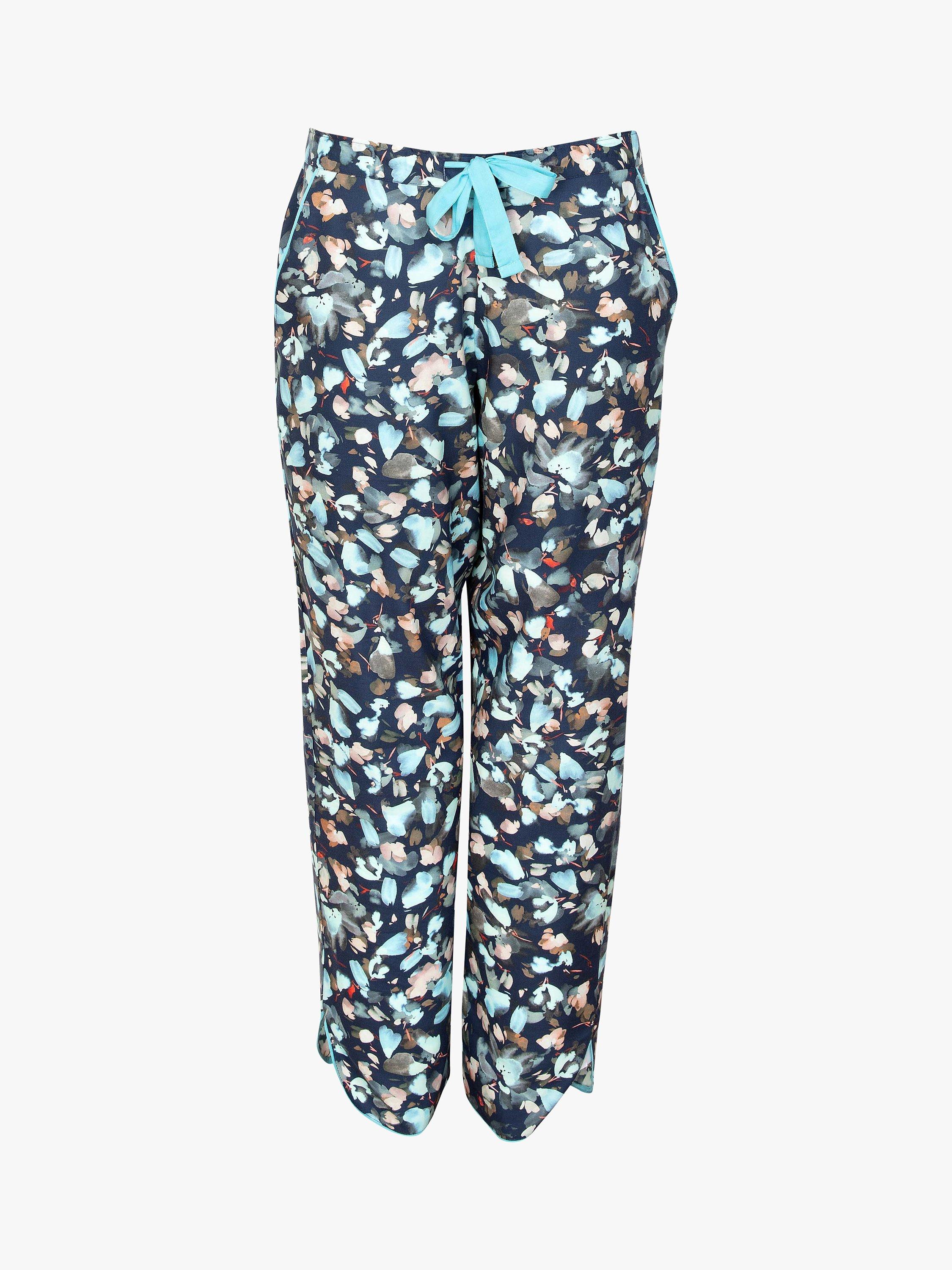 Product image 4 of 5, which shows Cyberjammies Freya Leaf Print Pyjama Set, Teal Mix, 8