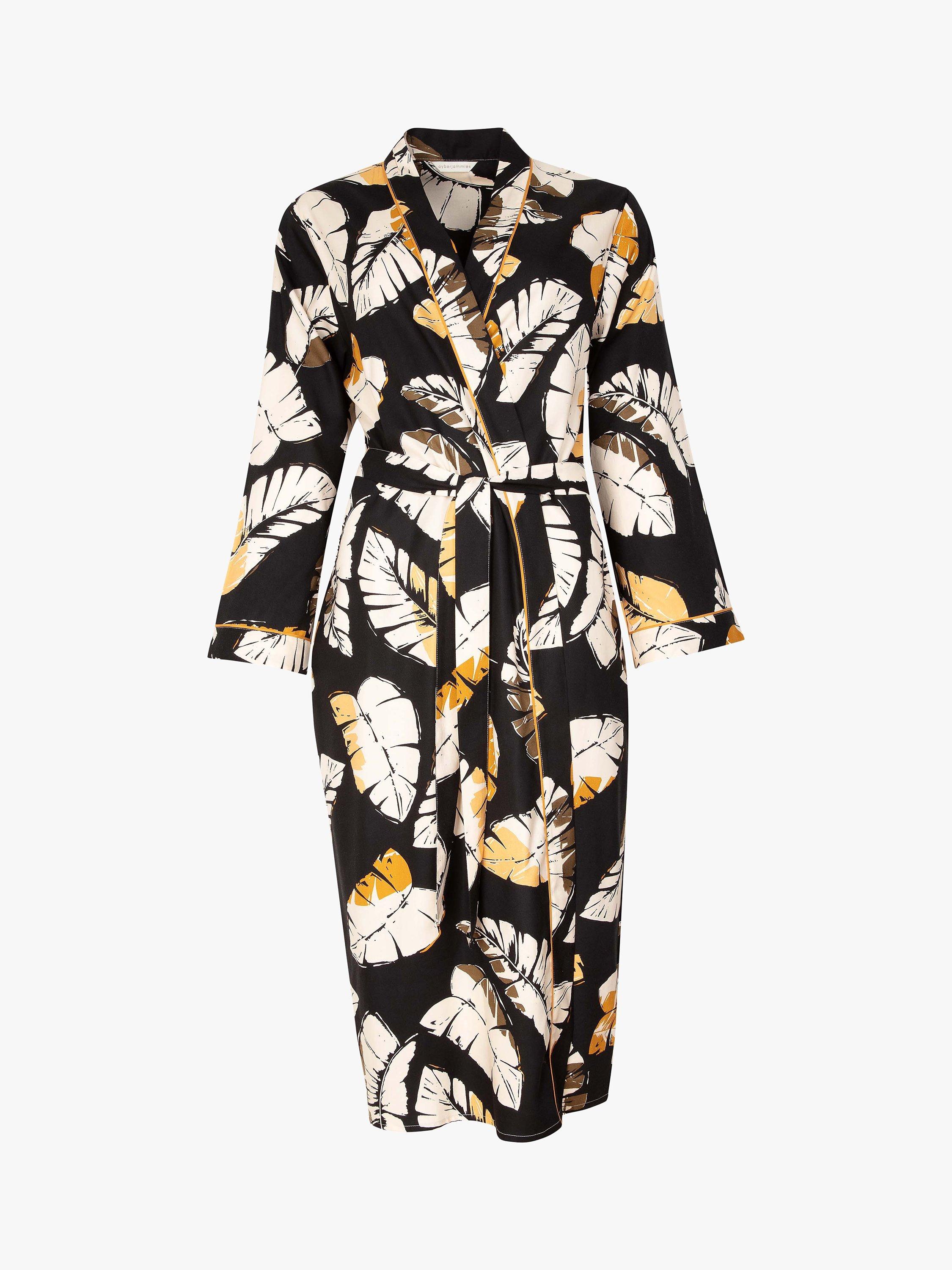 Product image 3 of 3, which shows Cyberjammies Annie Leaf Dress Gown, Black Mix, 8