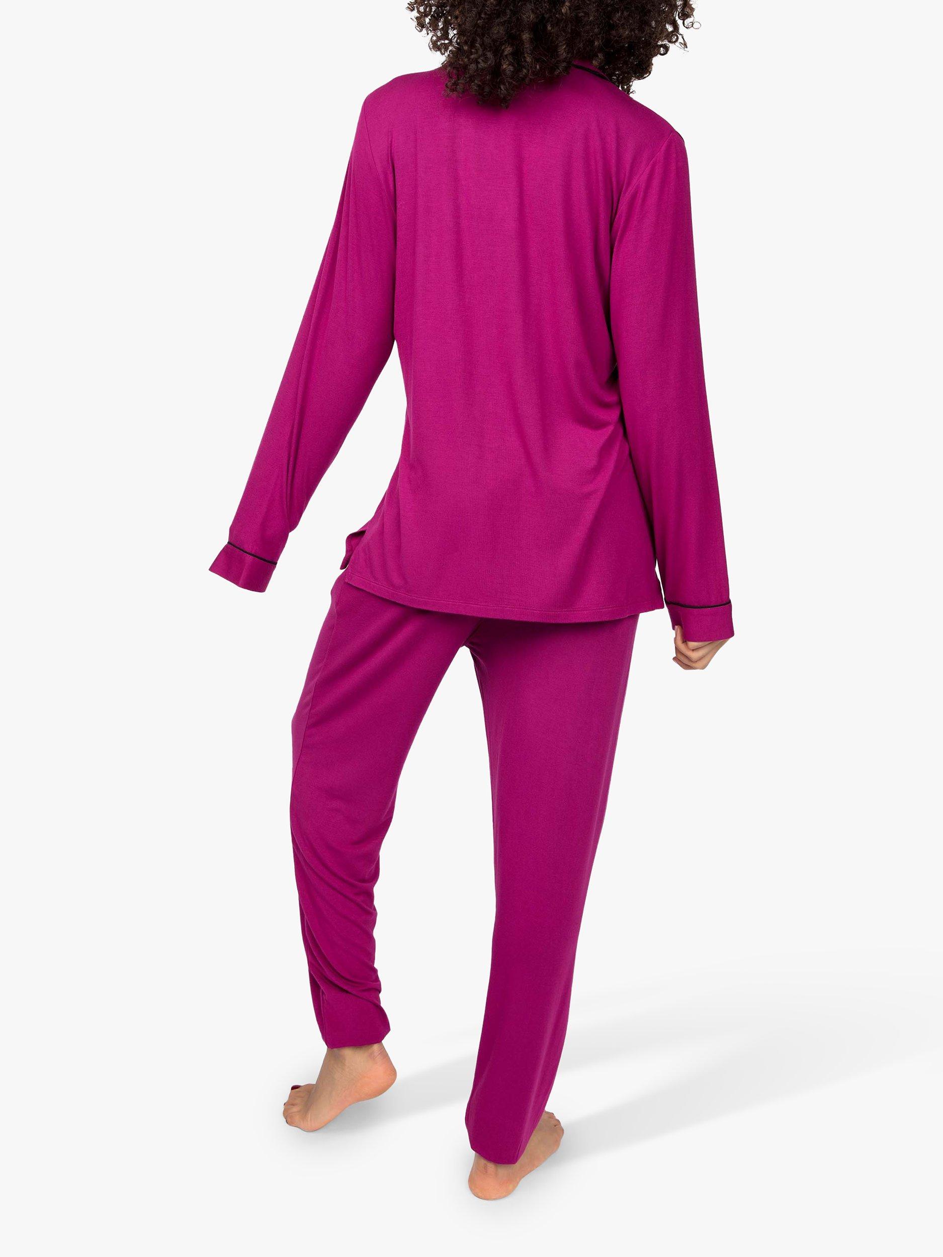 Product image 2 of 5, which shows Cyberjammies Natasha Revere Collar Pyjama Set, Hot Pink, 8