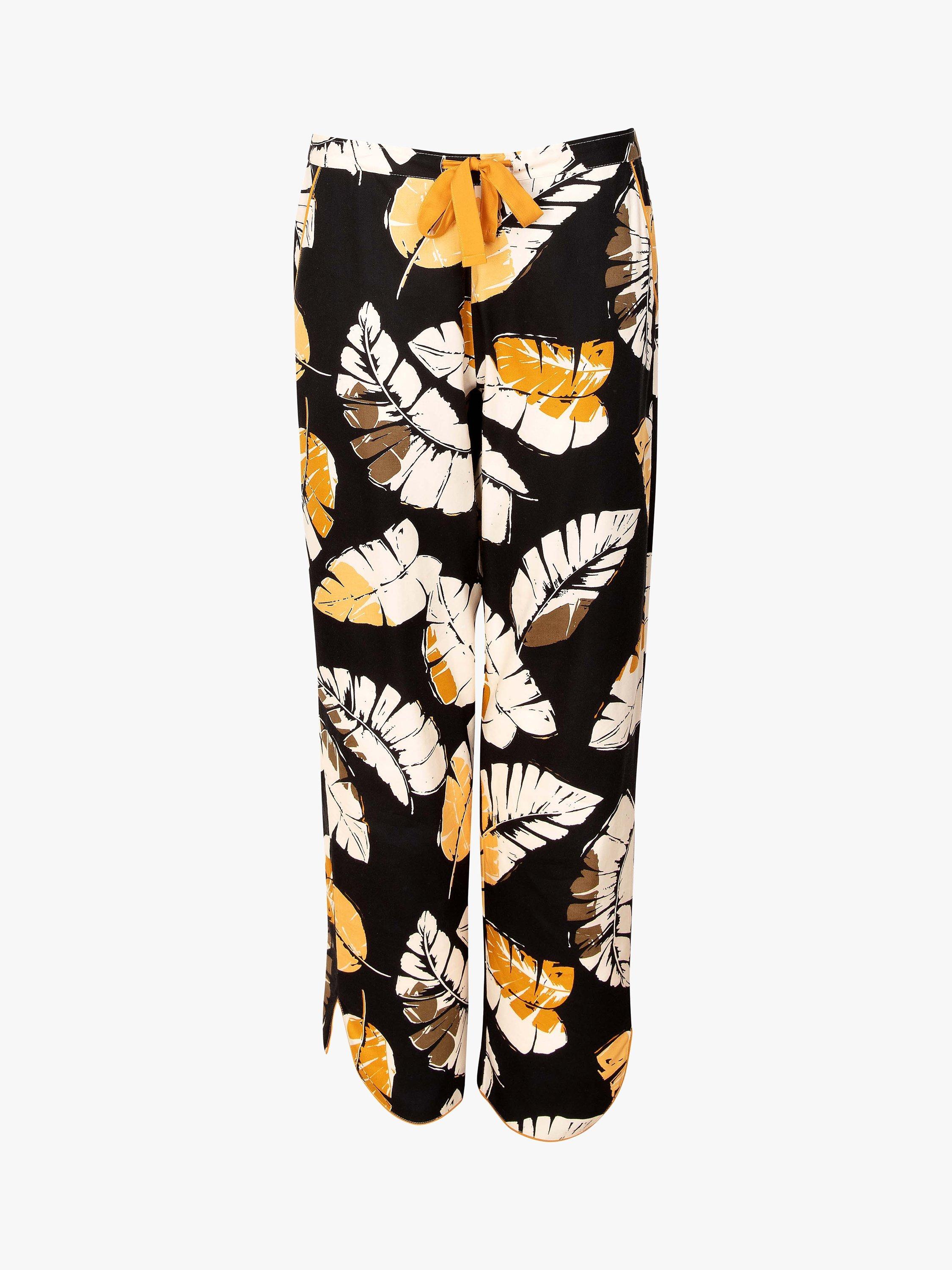 Product image 4 of 5, which shows Cyberjammies Annie Leaf Print Pyjama Set, Black Mix, 8