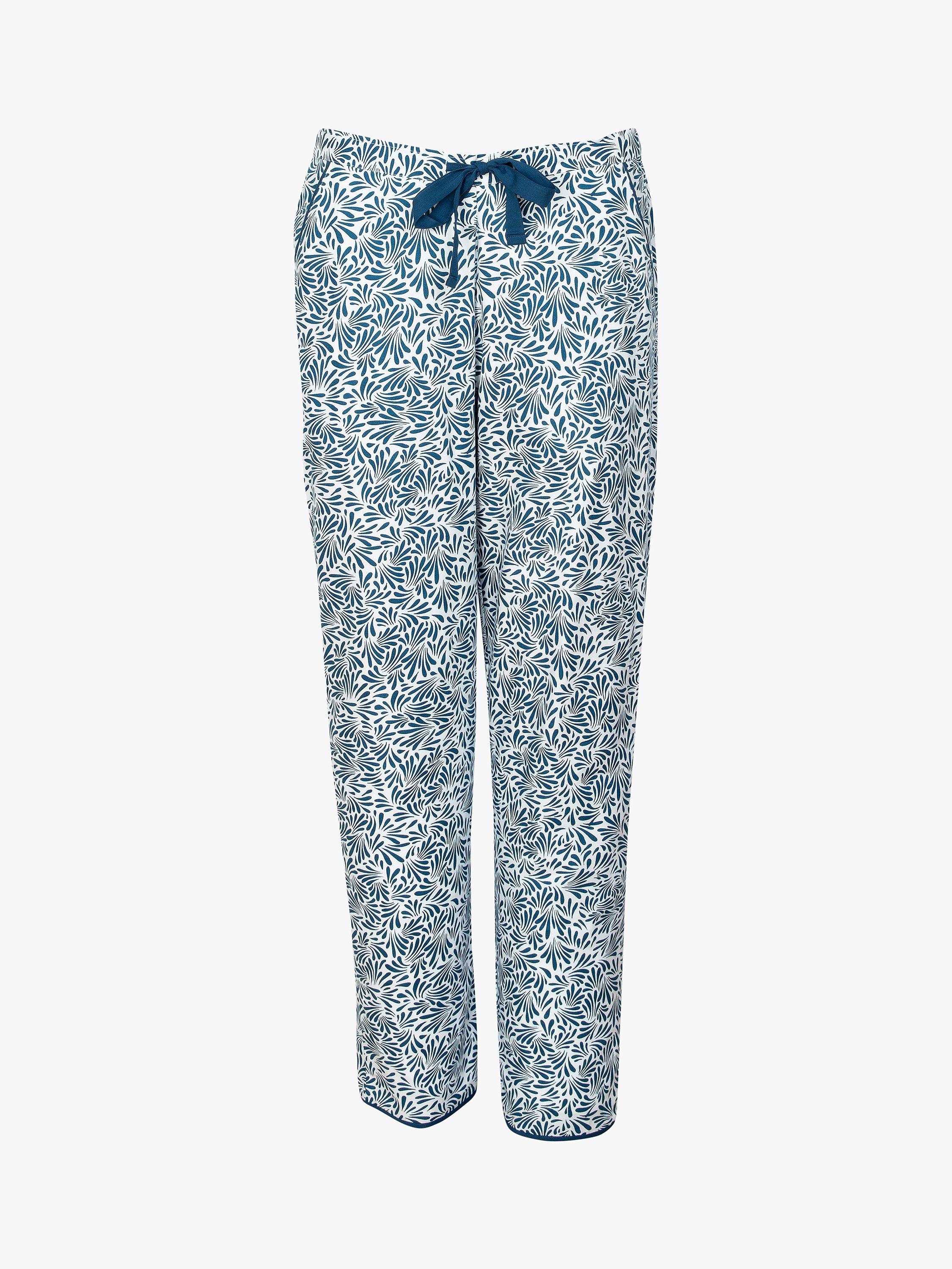 Product image 4 of 5, which shows Cyberjammies Maria Leaf Print Pyjama Set, Teal Mix, 8