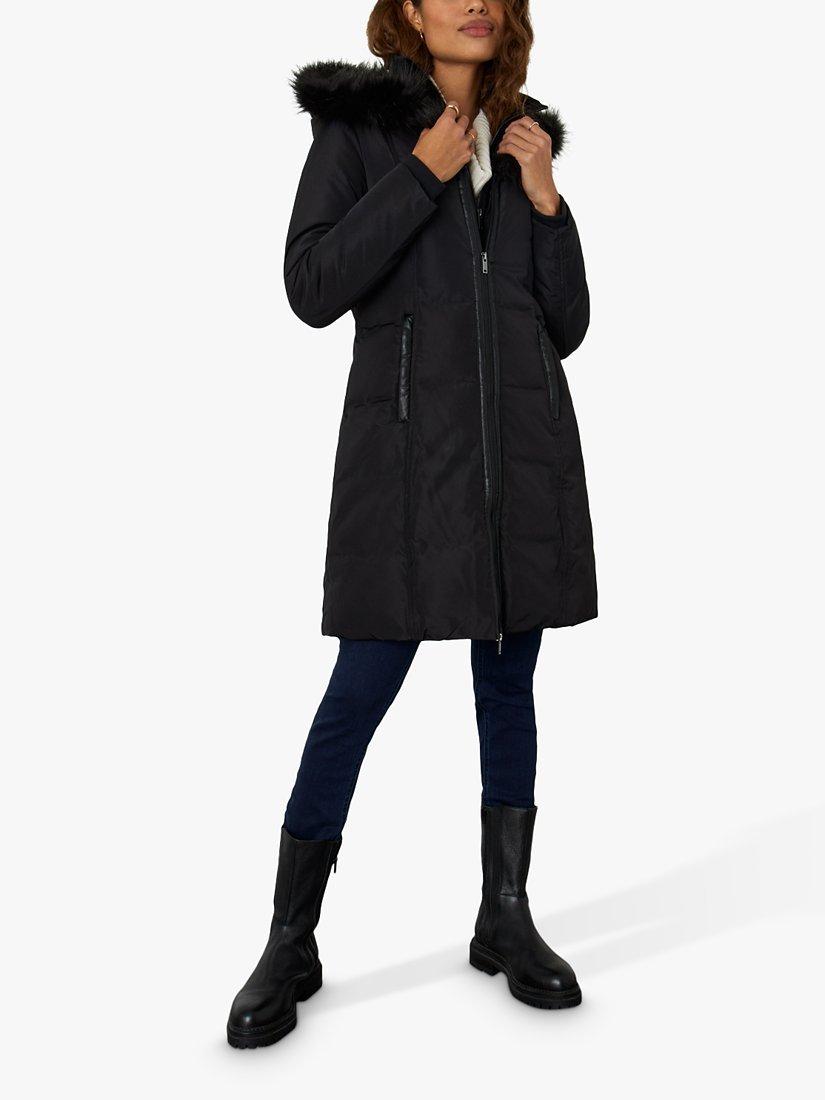 Monsoon Phoenix Padded Coat, Black