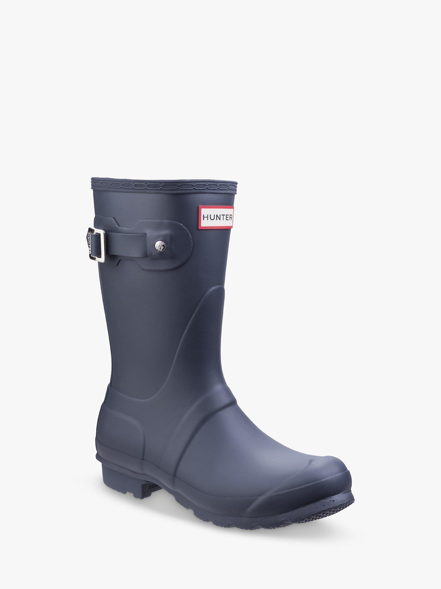 Hunter Original Short Wellington Boots, Navy, 3