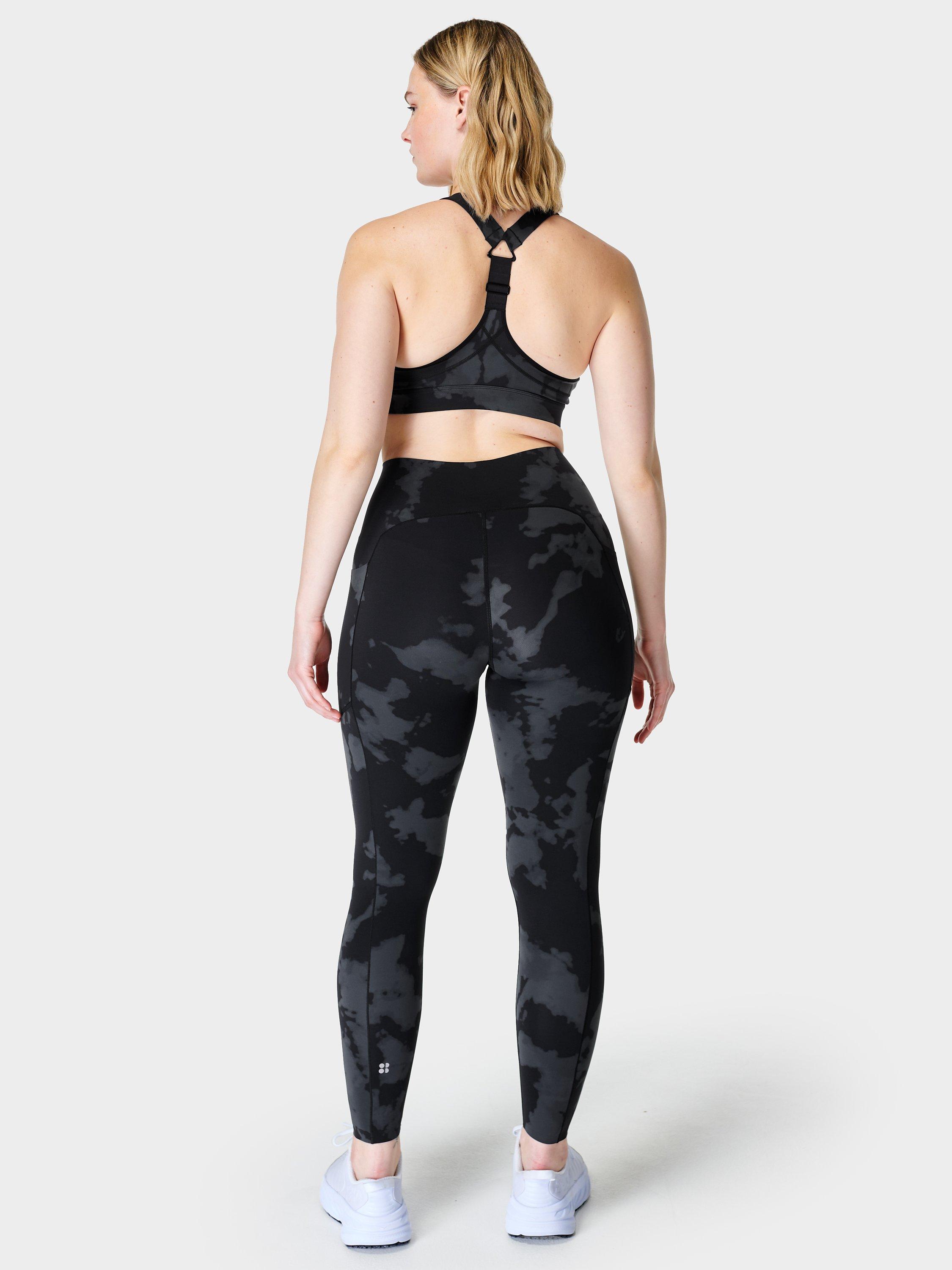 Product image 4 of 7, which shows Sweaty Betty Power Ultra Sculpt High Waisted Gym Leggings, Black Fade, XXS