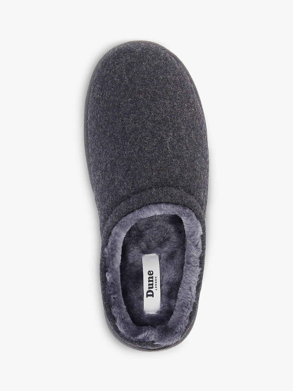 Product image 4 of 4, which shows Dune Frederick Fabric Slippers, Grey, S