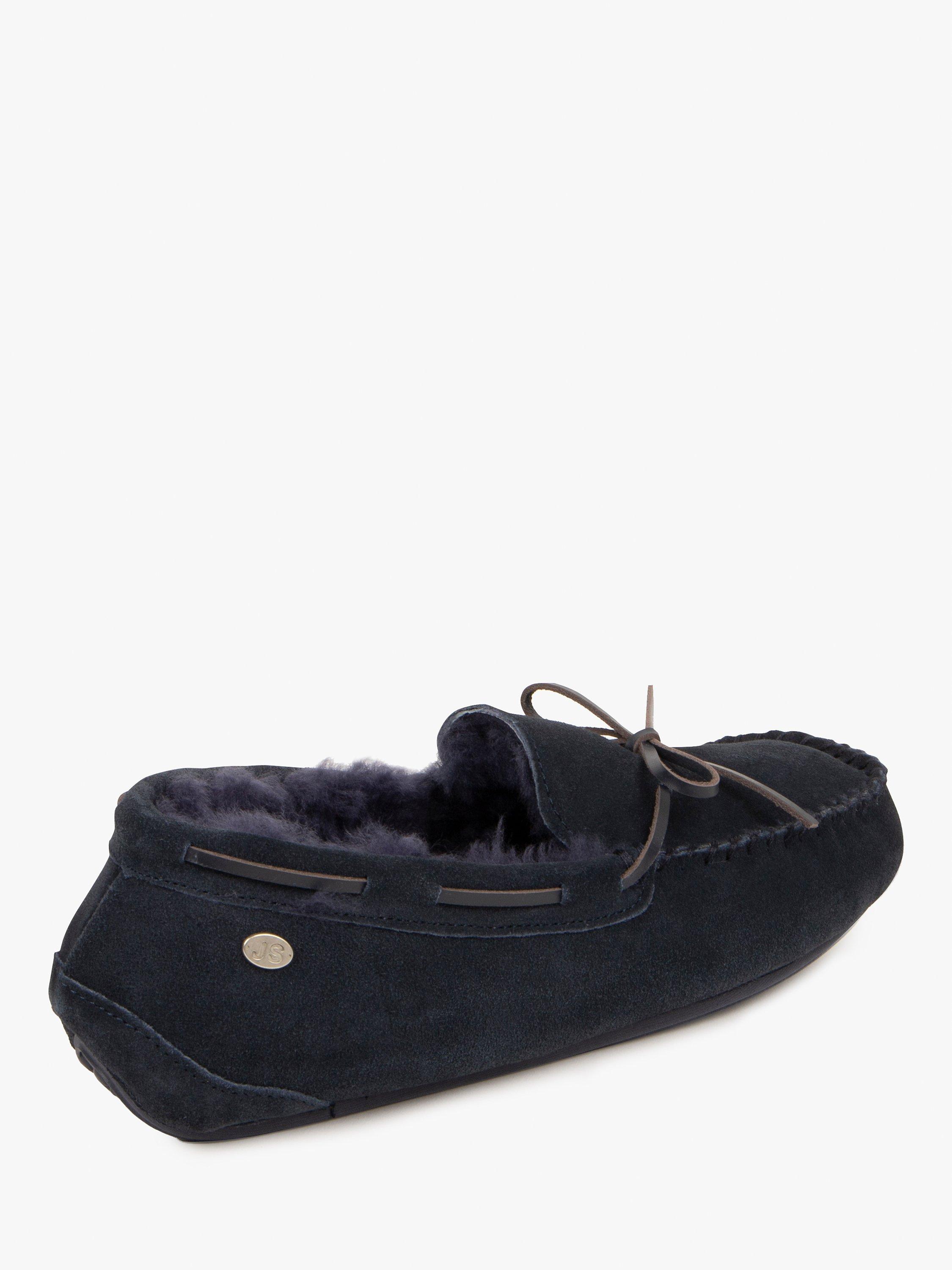 Product image 4 of 6, which shows Just Sheepskin Torrington Sheepskin Slippers, Navy, 7