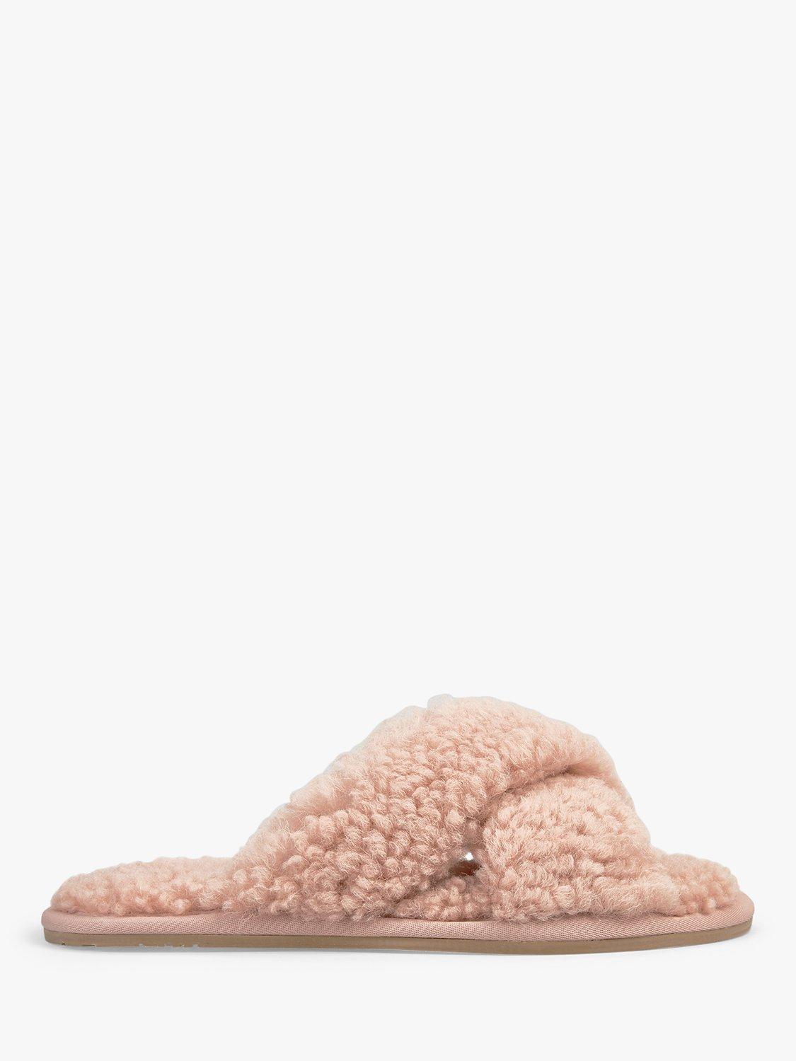 HUSH Amble Teddy Slippers, Blush