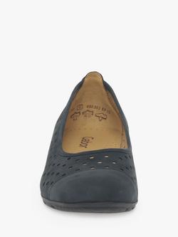 Gabor Ruffle Nubuck Pumps - view 2, Night Blue