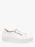 Gabor Wisdom Leather Flatform Trainers, White