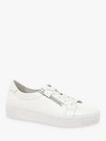 Gabor Wisdom Leather Flatform Trainers, White