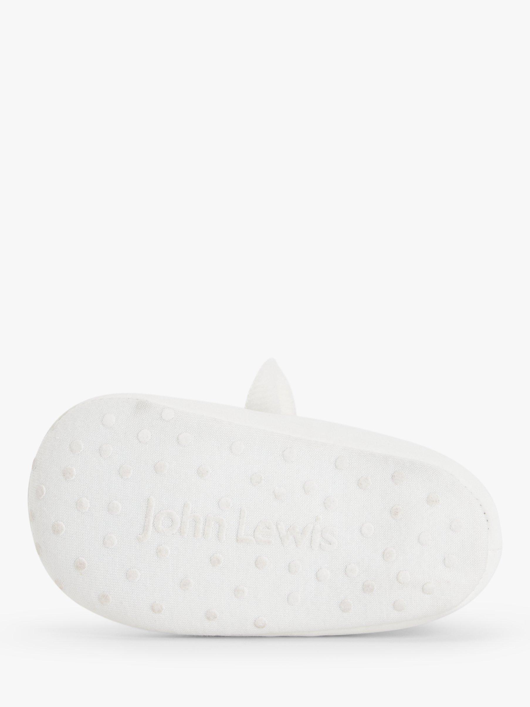 Product image 3 of 3, which shows John Lewis Baby Bow Bar Shoes, White, 0-3 months