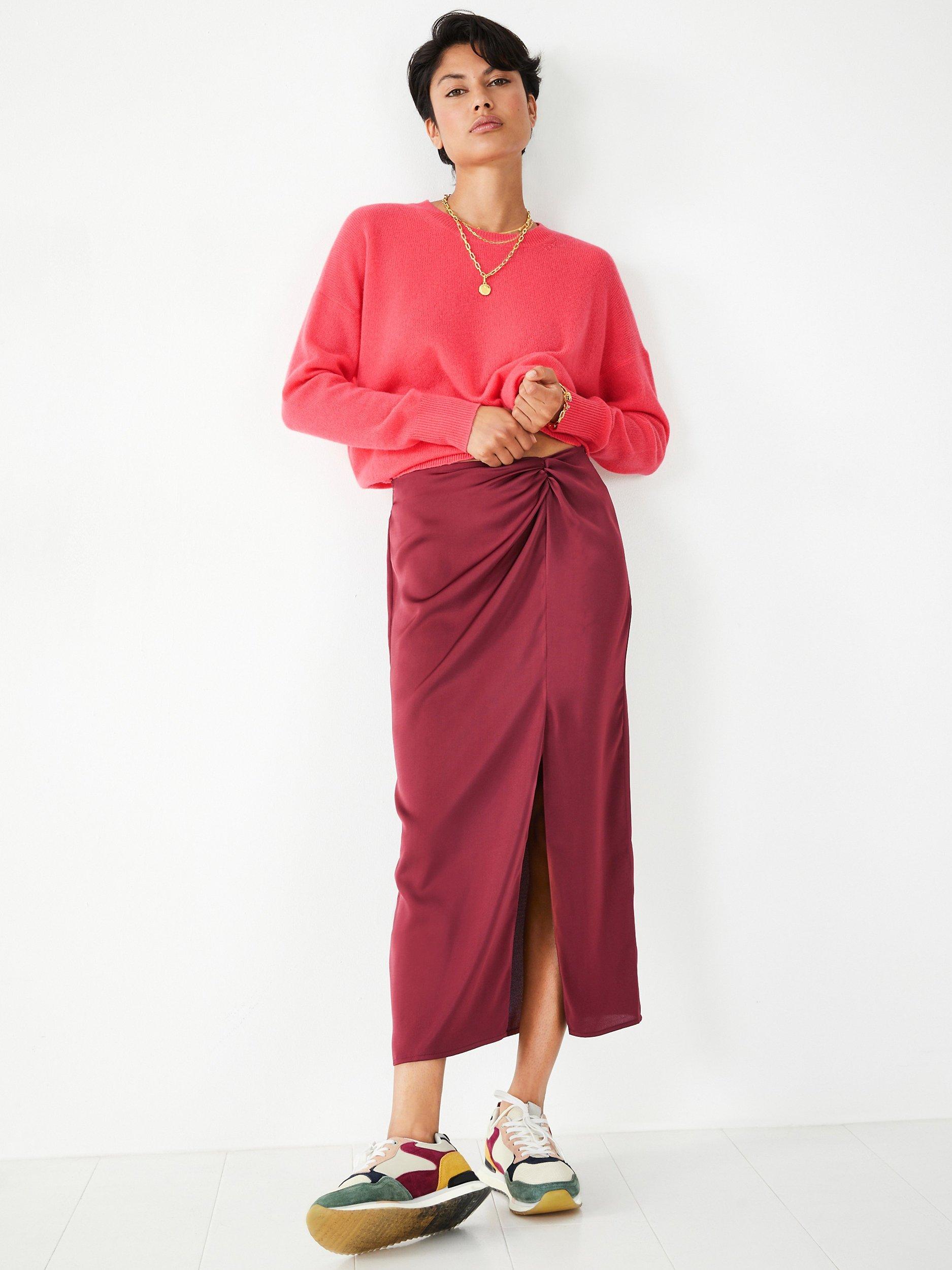 Burgundy skirt john lewis sales