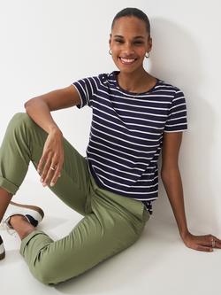 Crew Clothing Breton Stripe T-Shirt, Dark Blue/Multi