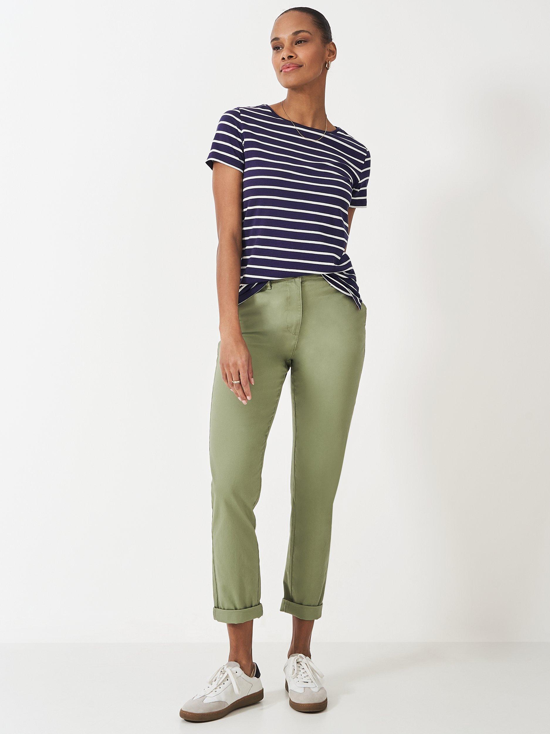 Product image 2 of 5, which shows Crew Clothing Breton Stripe T-Shirt, Dark Blue/Multi, 12