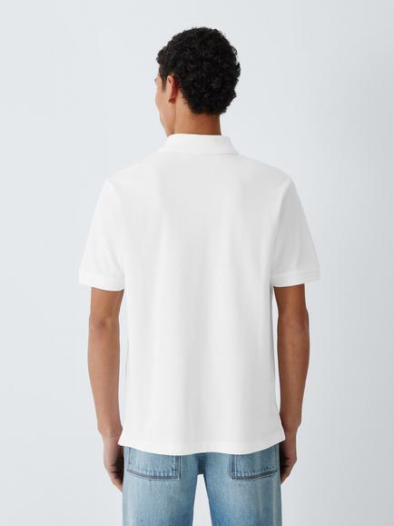 John Lewis Short Sleeve Supima Cotton Jersey Polo Shirt - view 2, White