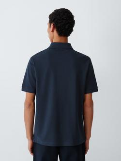 John Lewis Short Sleeve Supima Cotton Jersey Polo Shirt - view 2, Navy