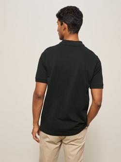 John Lewis Short Sleeve Supima Cotton Jersey Polo Shirt - view 2, Black