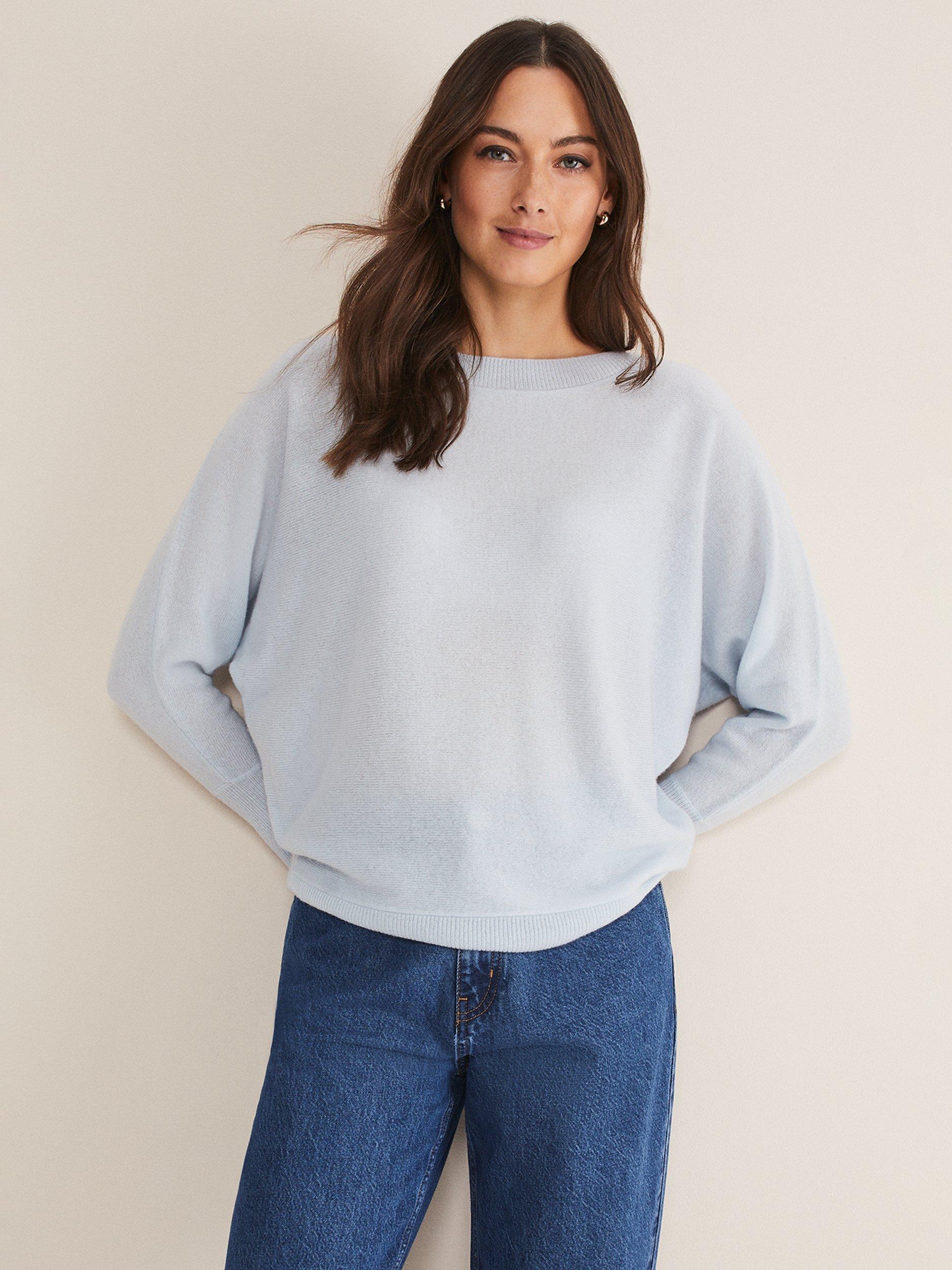 Phase Eight Beatrice Cashmere Jumper, Soft Blue