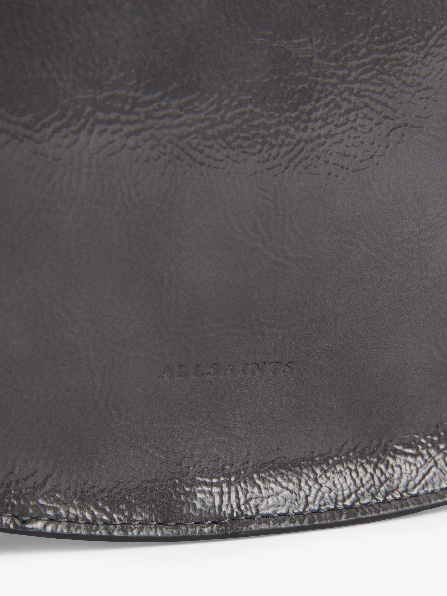 Product image 6 of 7, which shows AllSaints Beaumont Hobo Leather Shoulder Bag, Ash Grey, One Size