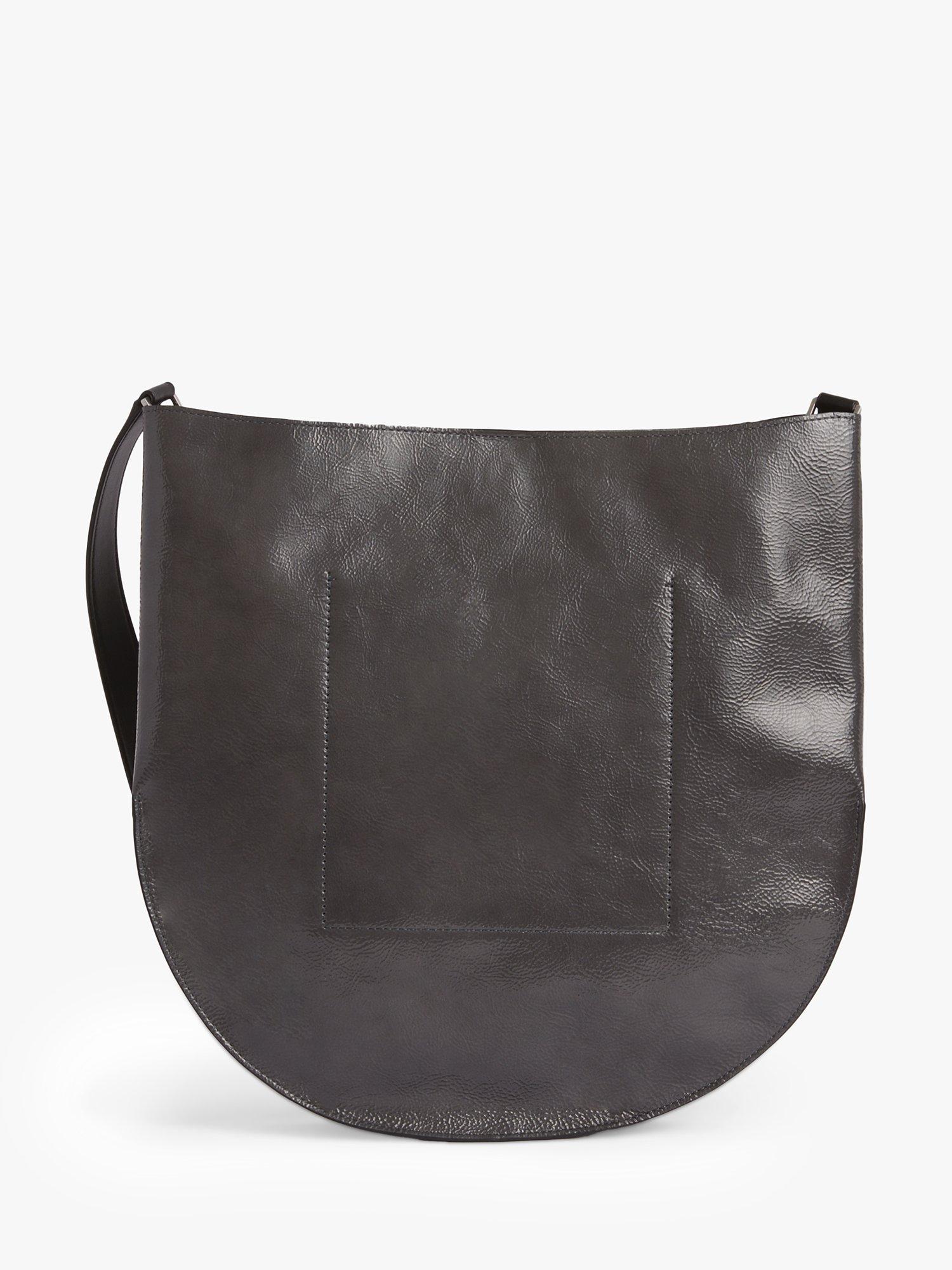 Product image 7 of 7, which shows AllSaints Beaumont Hobo Leather Shoulder Bag, Ash Grey, One Size