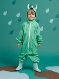 Roarsome Kids' Spike Dinosaur Waterproof Puddle Suit, Light Green