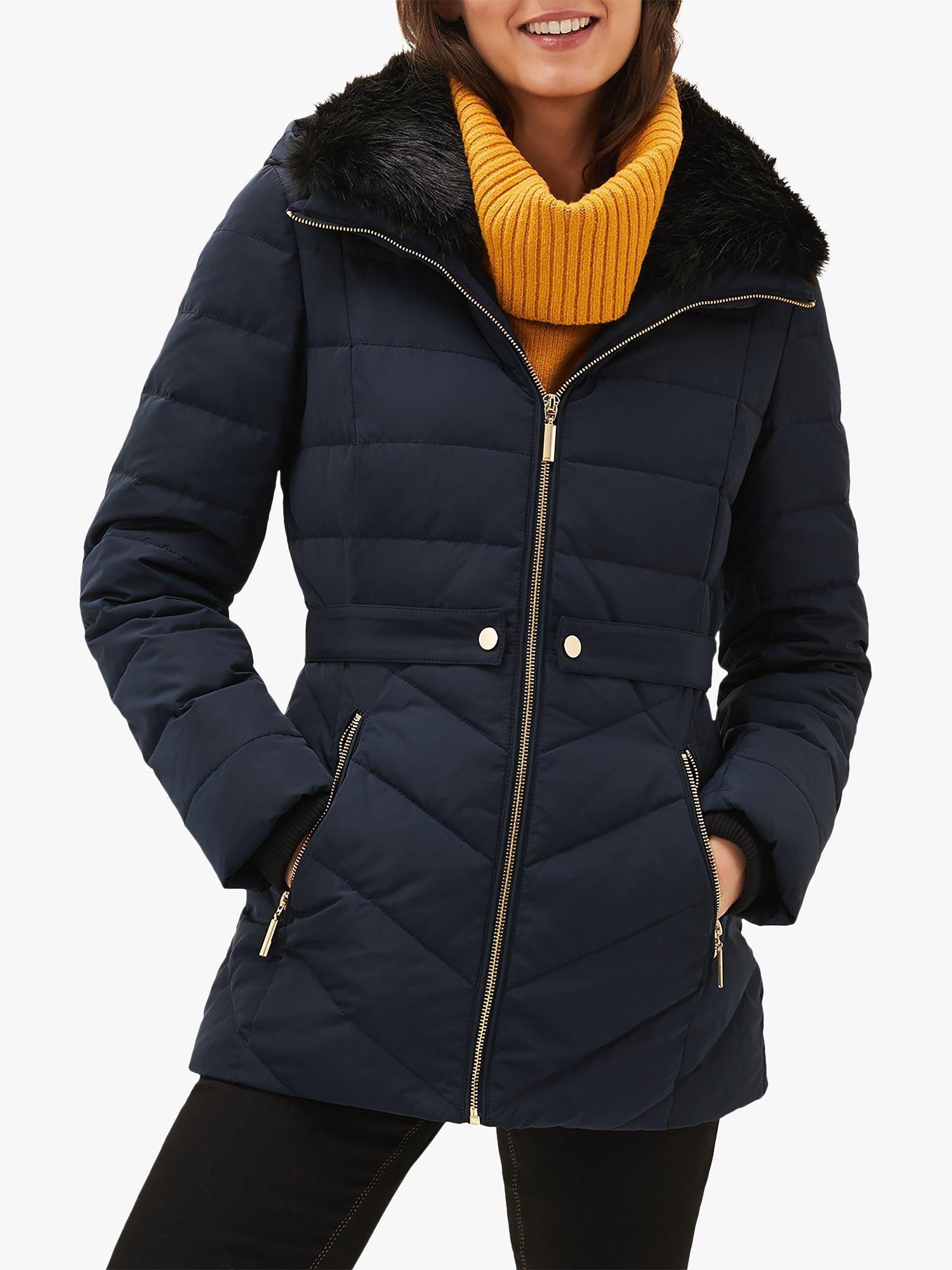 Phase Eight Bobbie Short Puffer Jacket, Navy