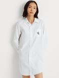 Lauren Ralph Lauren Stripe Cotton Poplin Nightshirt, White