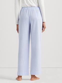 Lauren Ralph Lauren Core Stripe Cotton Pyjama Bottoms - view 2, Blue