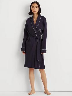 Lauren Ralph Lauren Quilted Shawl Collar Robe, Navy