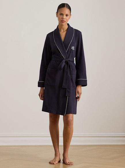 Lauren Ralph Lauren Quilted Shawl Collar Robe, Navy