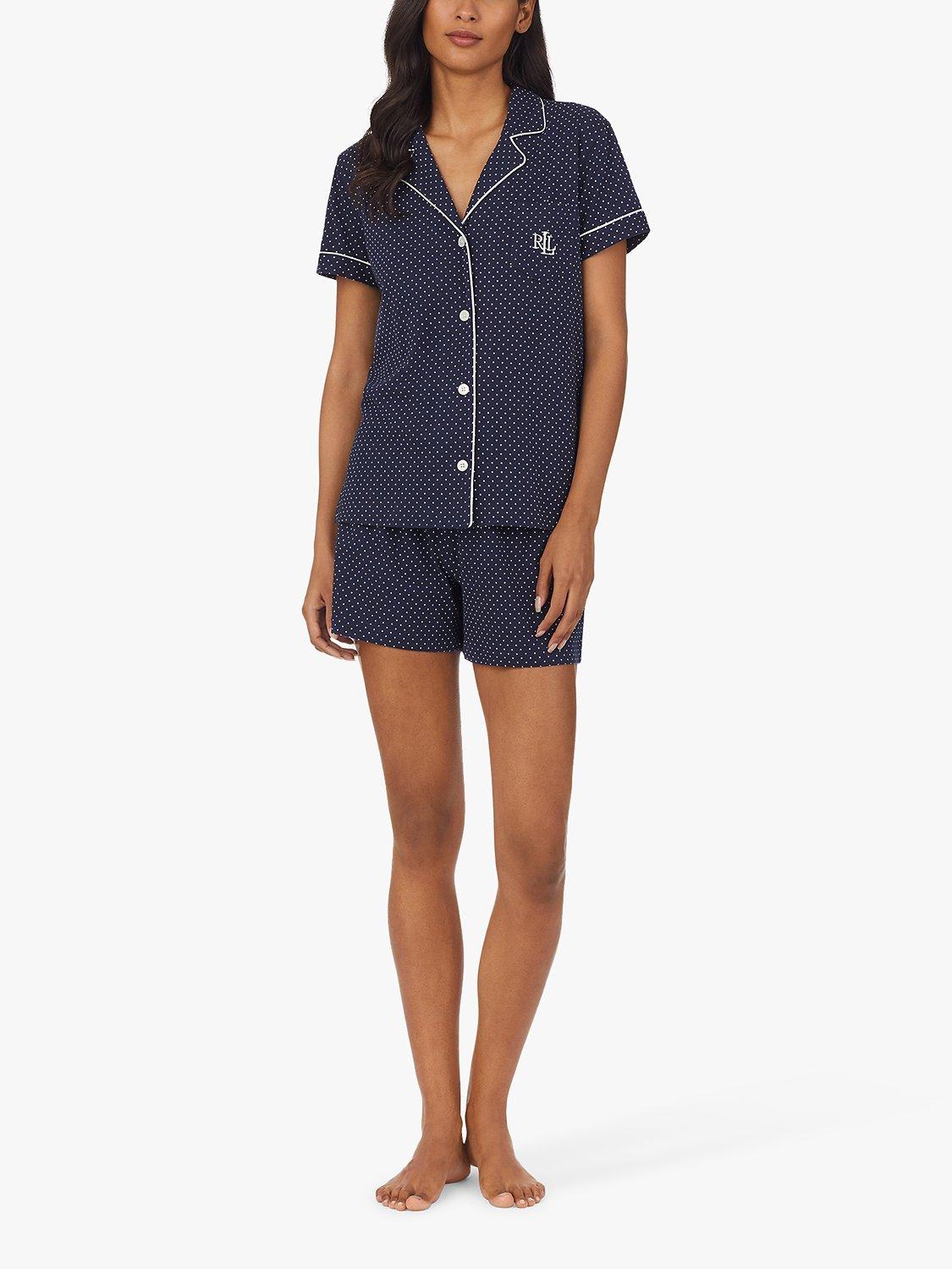 Lauren Ralph Lauren Shorty Spot Pyjama Set Navy