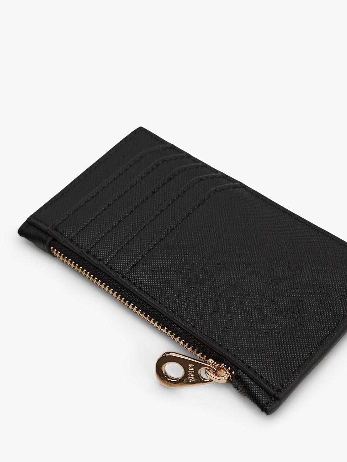Mango Saffi Zip Up Cardholder, Black