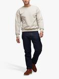 Community Clothing Cotton Crew Drop Shoulder Sweatshirt, Stone