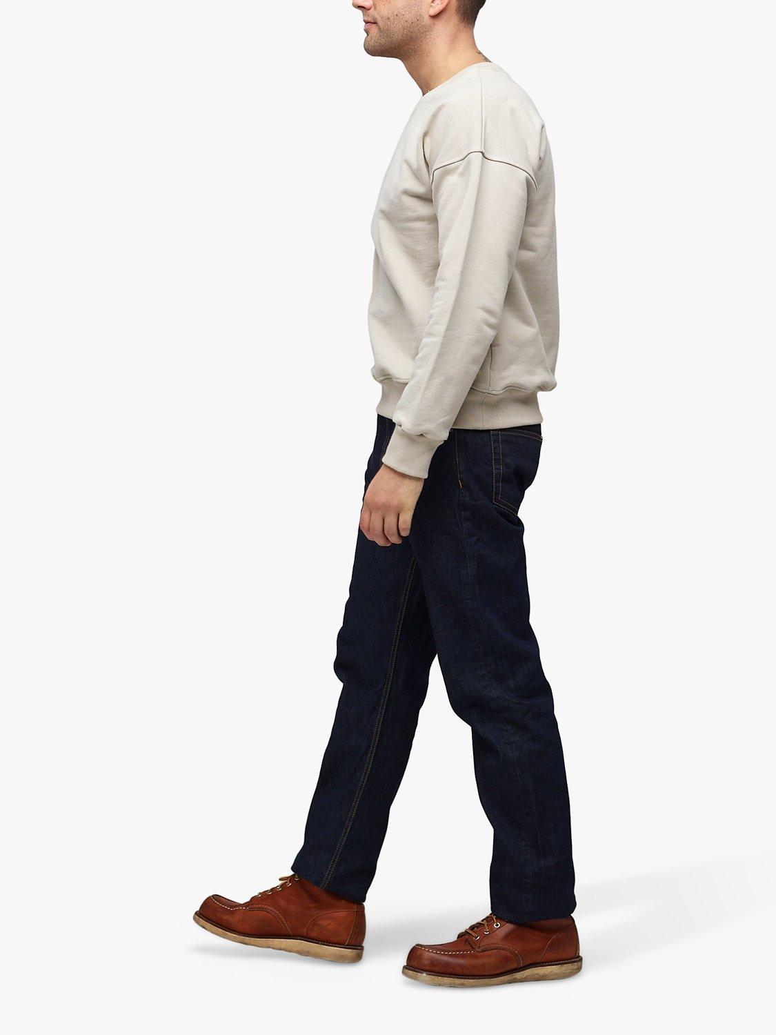 Product image 4 of 6, which shows Community Clothing Cotton Crew Drop Shoulder Sweatshirt, Stone, S