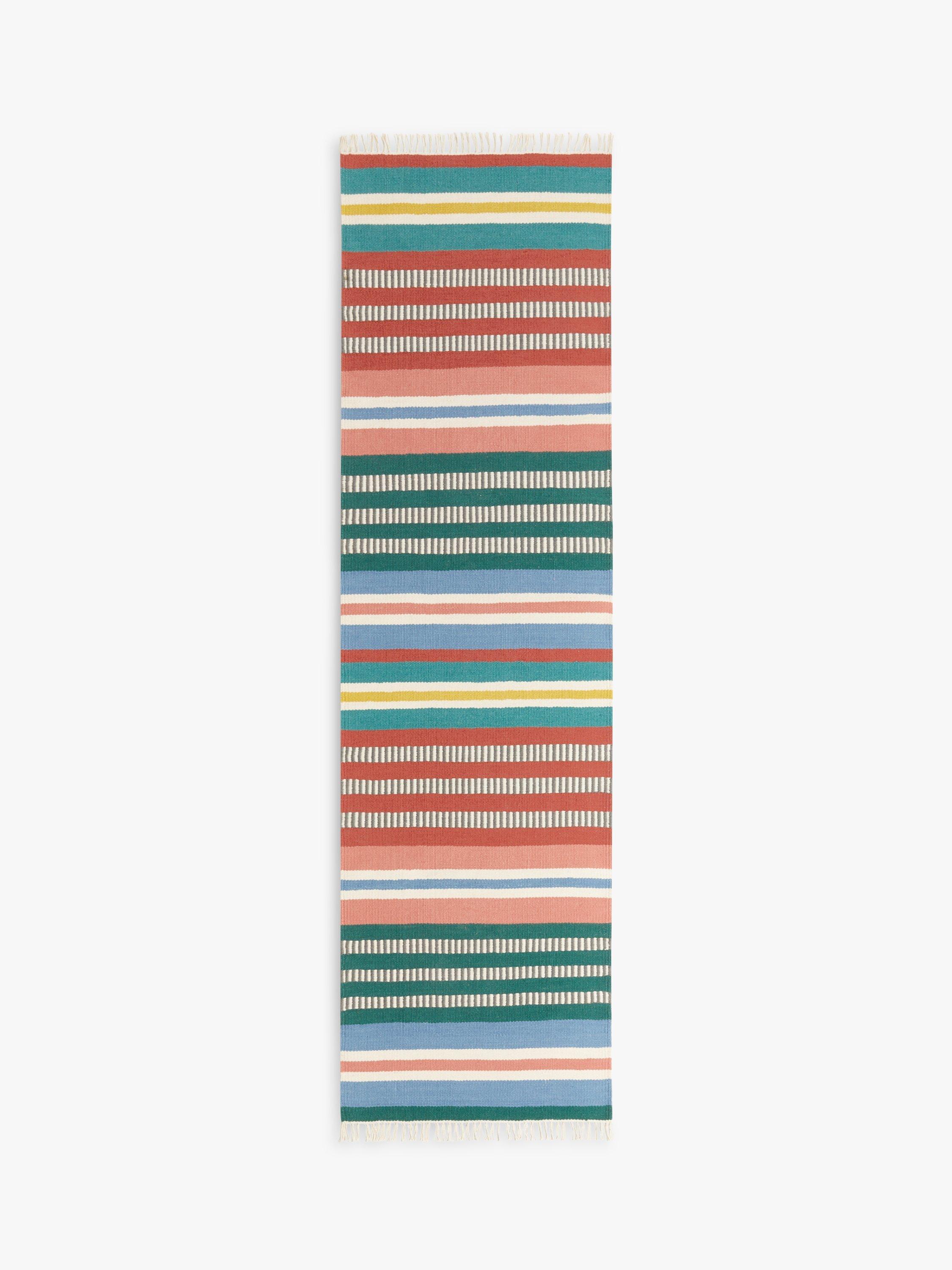 John Lewis Ottoman Stripe Runner Rug, L240 x W70 cm, Multi
