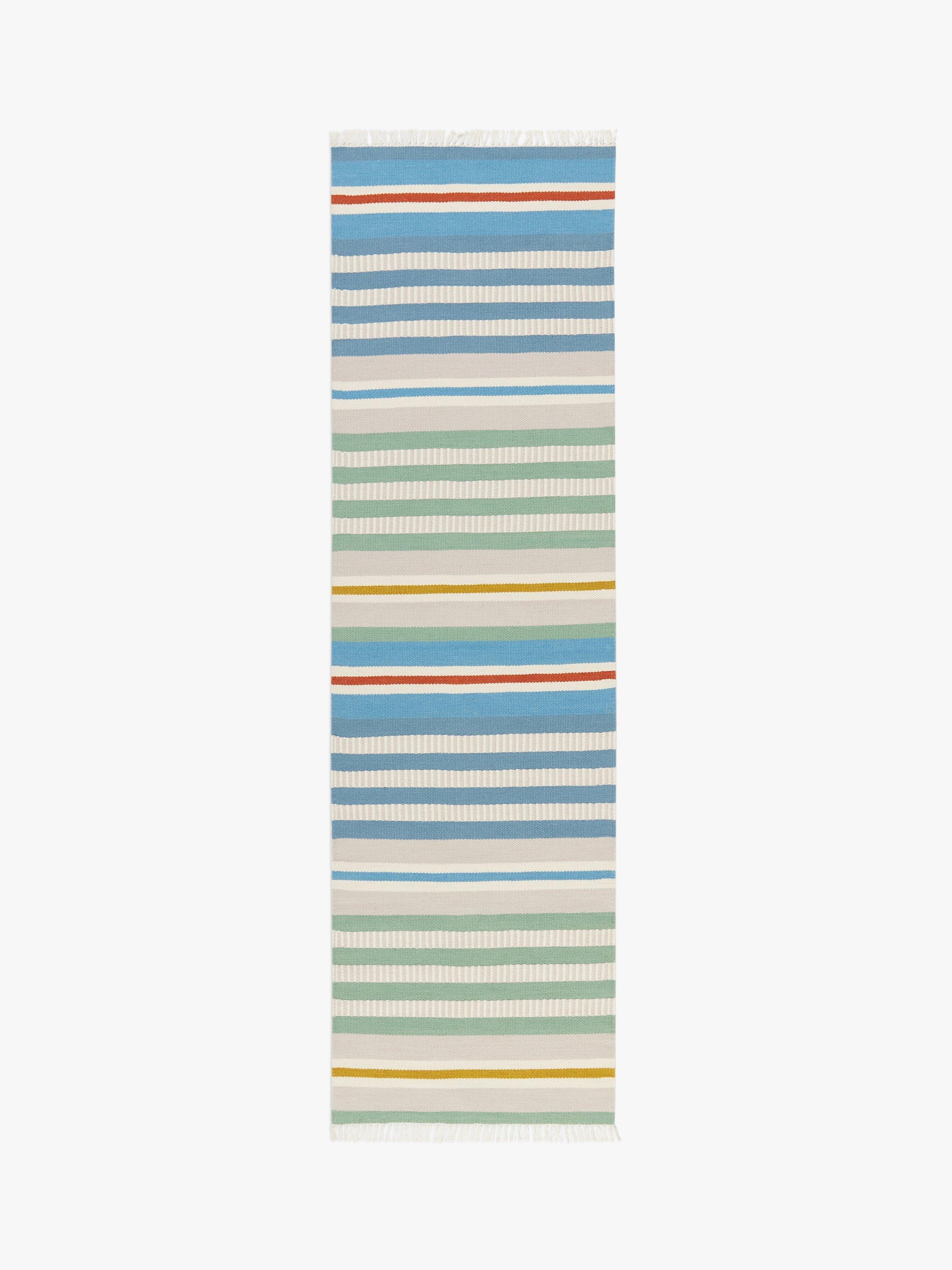 John Lewis Ottoman Stripe Runner Rug, L240 x W70 cm, Putty