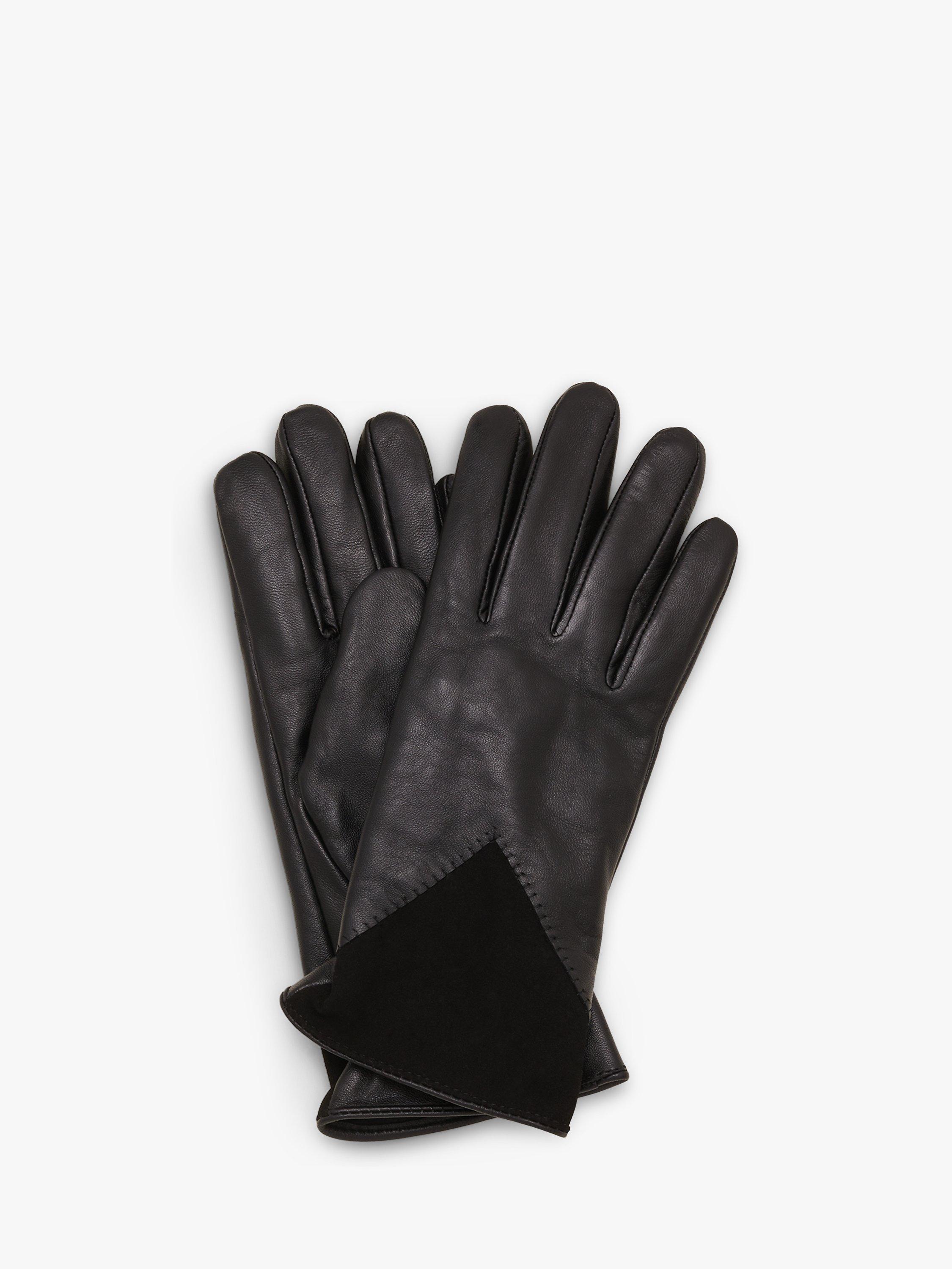 Phase Eight Daizy Leather Gloves, Black