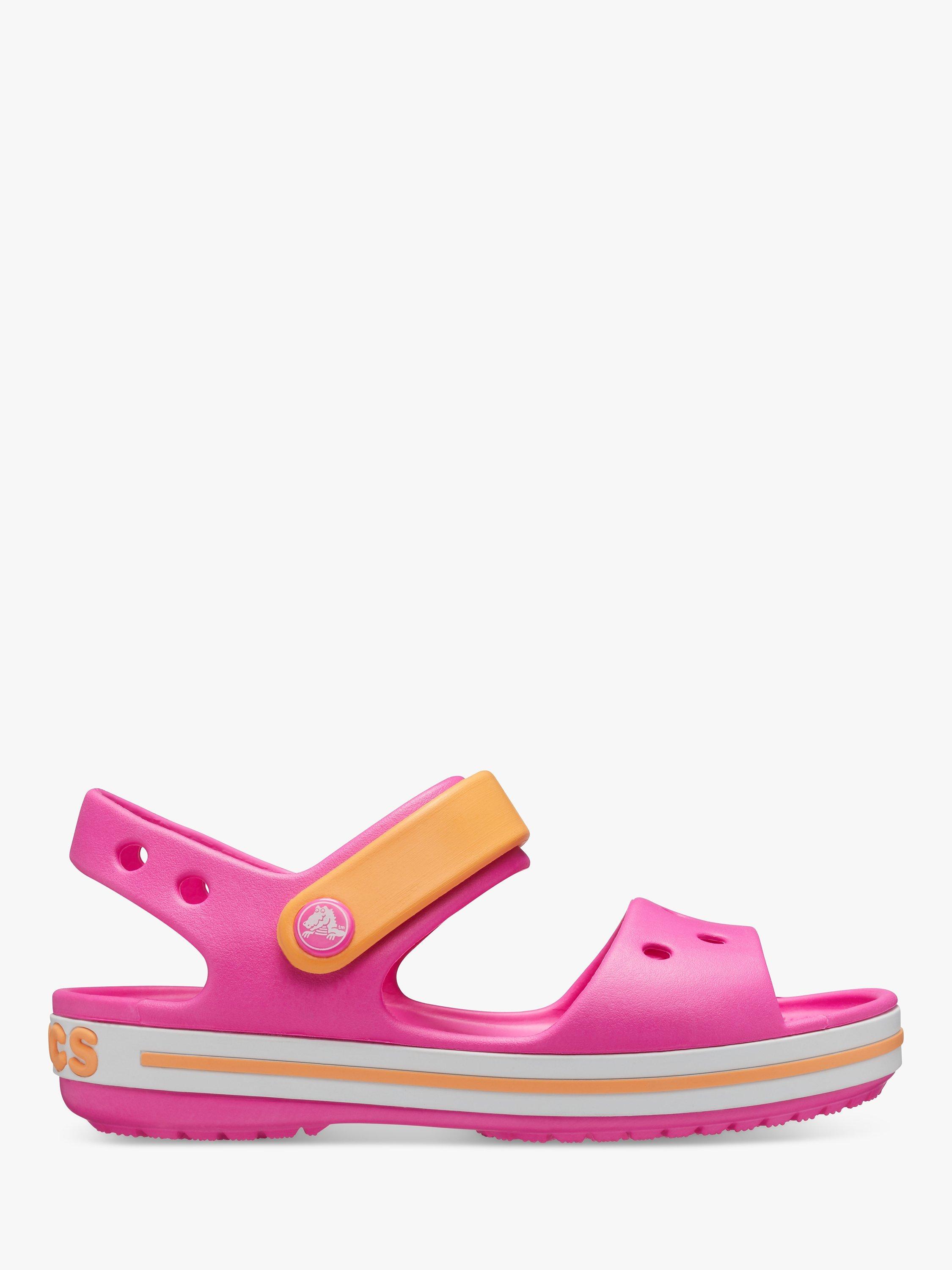 Crocs Kids' Crocband Sandals, Electric Pink, 3