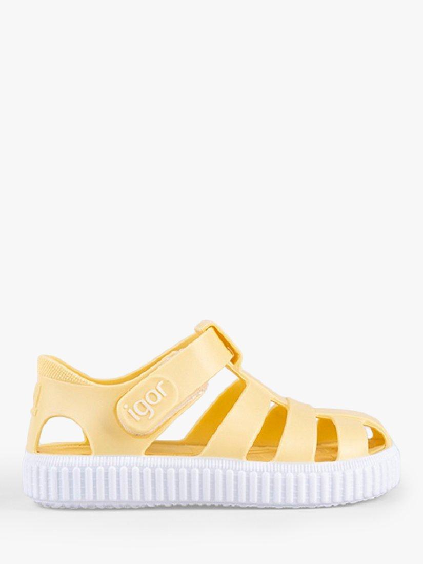 Product image 2 of 4, which shows IGOR Kids' Nico Jelly Sandals, Vanilla, 20