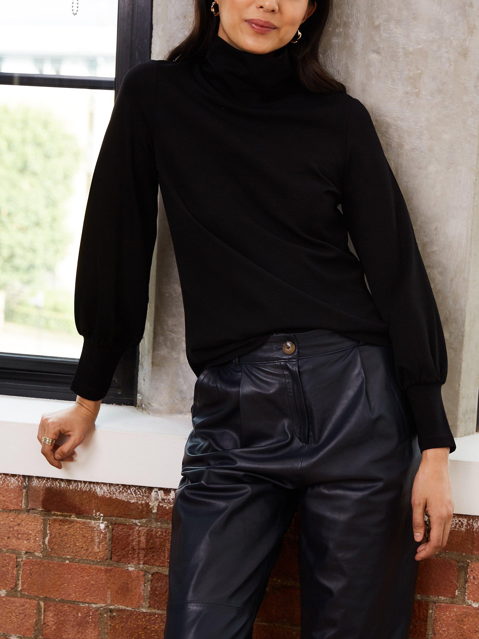 Baukjen Turtleneck Puff Sleeve Top