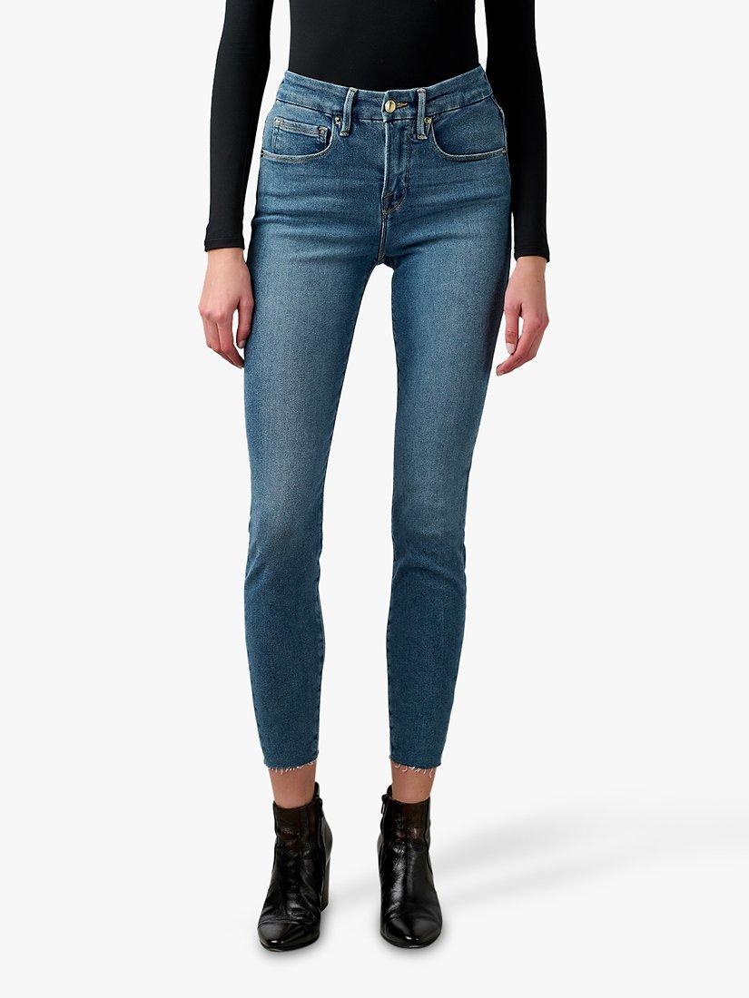 Product image 1 of 5, which shows Good American Good Legs Skinny Jeans, Blue, 12